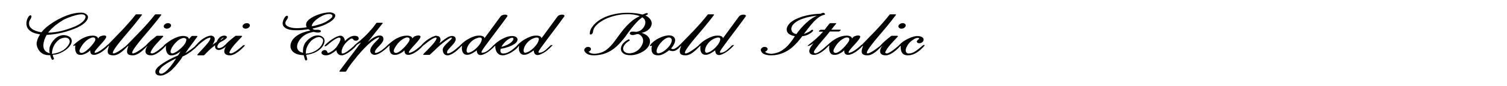 Calligri Expanded Bold Italic